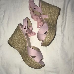 Lulu’s Blush Espadrille Wedge Sandals